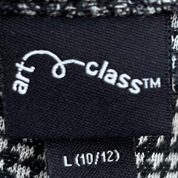 Girl's Large (10/12) Art Class B&W Houndstooth Pleated Mini Skirt - Picture 2 of 16